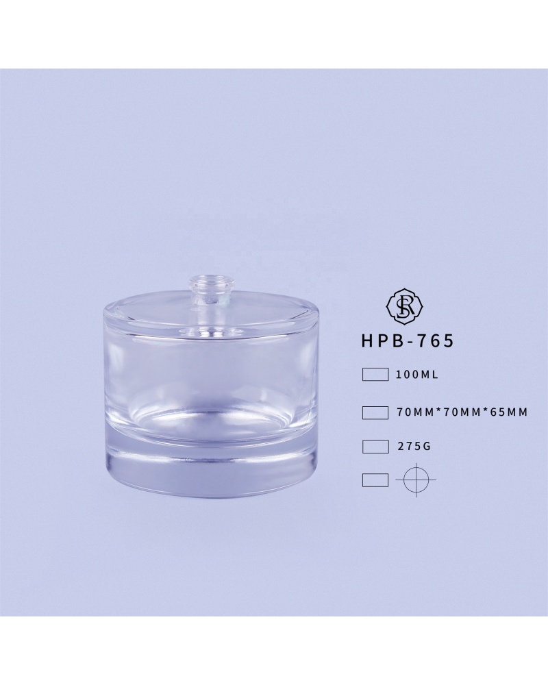 Oem Factory 100ml Clear 100ml Empty Glass Bottles Design Own Round Glass Perfume Bottle