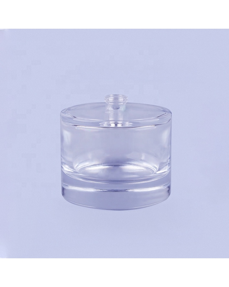 Oem Factory 100ml Clear 100ml Empty Glass Bottles Design Own Round Glass Perfume Bottle