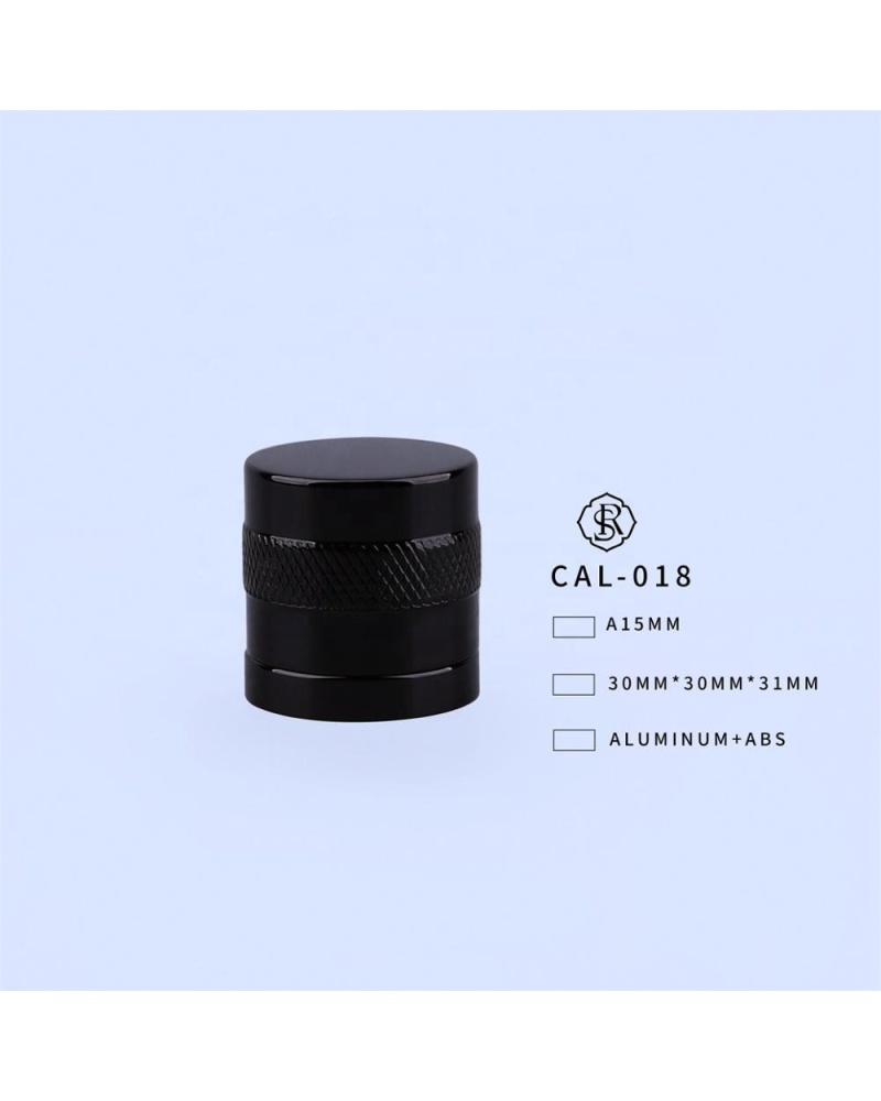 New Type Packaging Perfume Cap Black 15mm Bottle Caps Aluminium for Glass Bottles