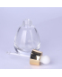 30ml Bulb Shape Perfume Glass Packaging Luxury Skincare Bottles 1oz Essential Oil Transparent Dropper Bottle