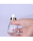 30ml Bulb Shape Perfume Glass Packaging Luxury Skincare Bottles 1oz Essential Oil Transparent Dropper Bottle