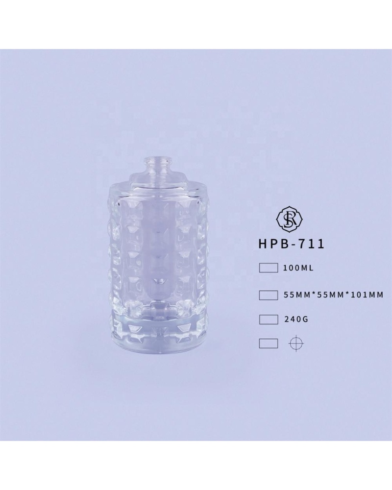 Carving Pattern Cylindrical Brand Glass Perfume Bottle Wholesale Luxury Perfume Bottles Design