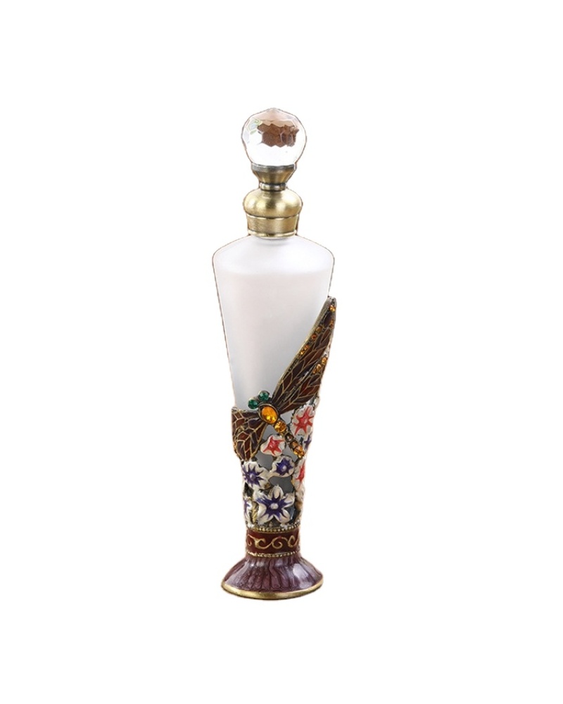 Arabic Dubai style dragonfly empty essential oil vintage perfume 25ml glass bottles for sale