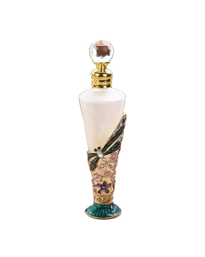 Arabic Dubai style dragonfly empty essential oil vintage perfume 25ml glass bottles for sale
