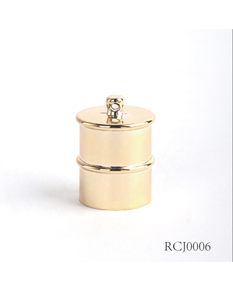 Custom Logo Perfume Bottle Packaging Supplier Square High Quality Metal Zamac Gold Perfume Caps