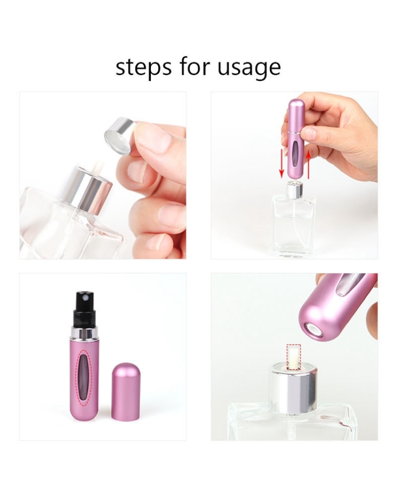 5ml Mini Spray Empty Cosmetic Containers Atomiser Refillable Perfume Bottle for Travel