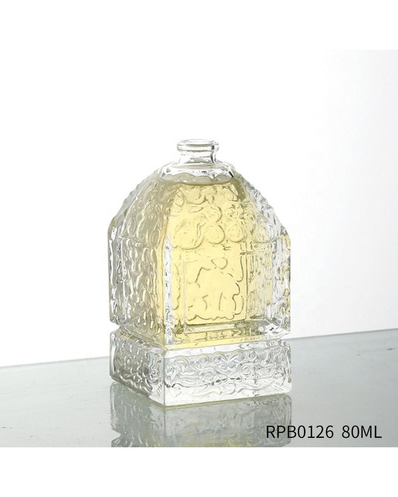 Thick Bottom 80ml Glass Square Bottle Packaging Empty Flower Bottle Perfume