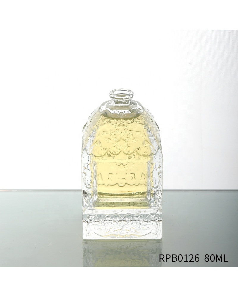 Thick Bottom 80ml Glass Square Bottle Packaging Empty Flower Bottle Perfume