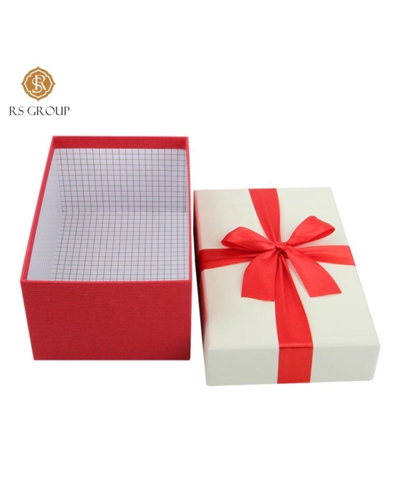 Heaven and Earth Cover Holiday Packaging Ribbon Bow Box Wholesale Cosmetic Creative Gift Carton Box