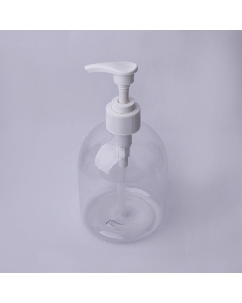 Manufacturers Round 500ml Clear Empty Shampoo Hand Wash Lotion Plastic Pet Bottle with Pump