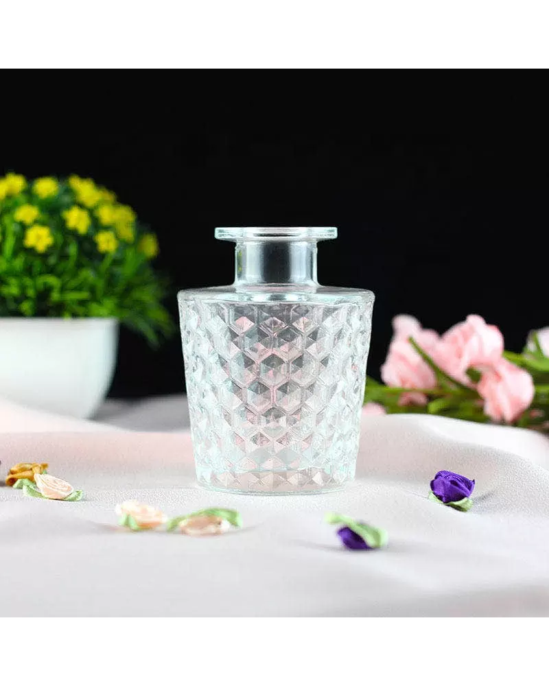 100ml transparent aromatherapy perfume bottle refill reed diffuser glass bottle for diffuser wholesale