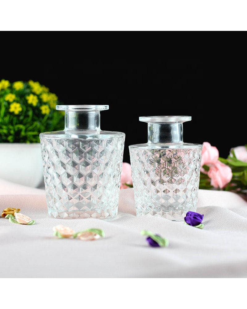 100ml transparent aromatherapy perfume bottle refill reed diffuser glass bottle for diffuser wholesale