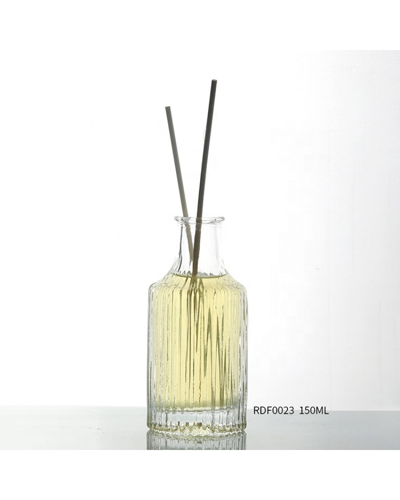 Clear Reed Aroma Perfume Bottles 150ml Empty Glass Diffuser Bottle