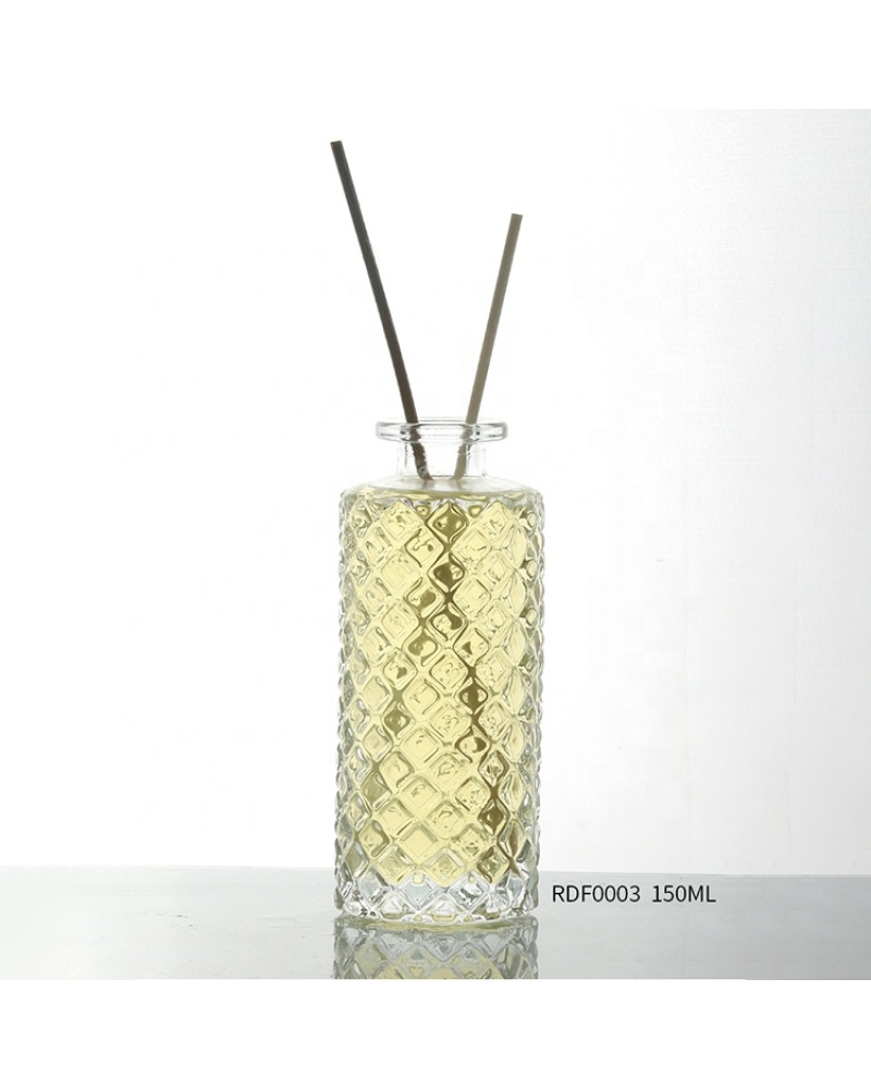 Clear Reed Aroma Perfume Bottles 150ml Empty Glass Diffuser Bottle