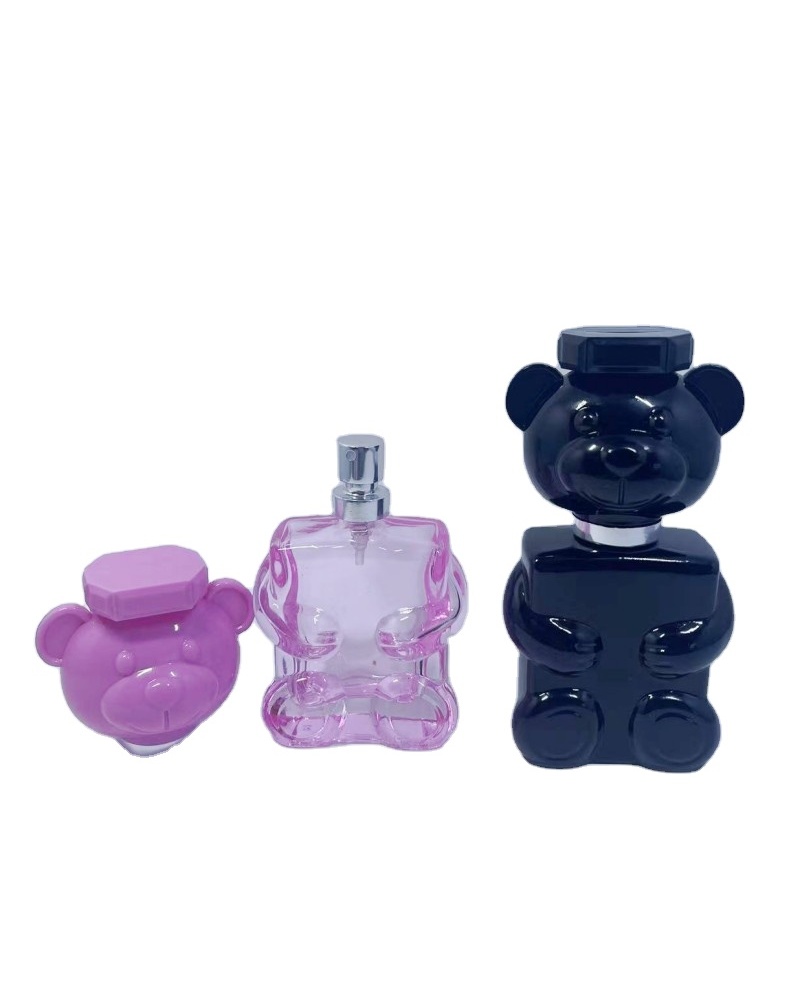 New Design Cartoon 15mm Bear Perfume Bottle Empty Glass Bottle 30ml for Woman Perfume
