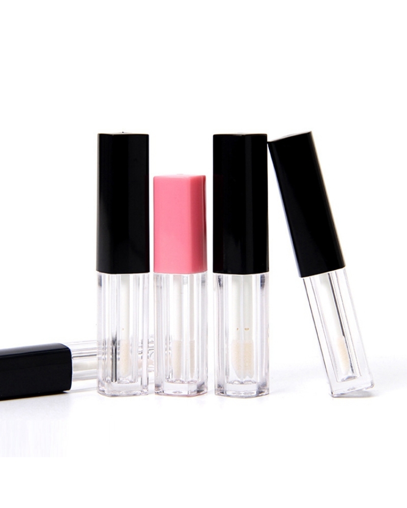 Wholesale 1.2ml Lipgloss Container Plastic Makeup Packaging Square Lip Gloss Tube Big Wand