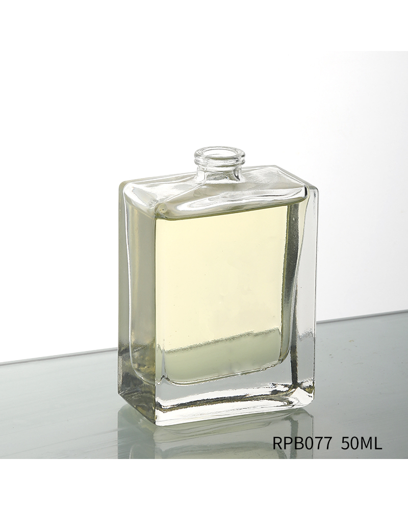 Channel Perfume Bottle Home Room Clear Empty Square Perfume Glass Bottle