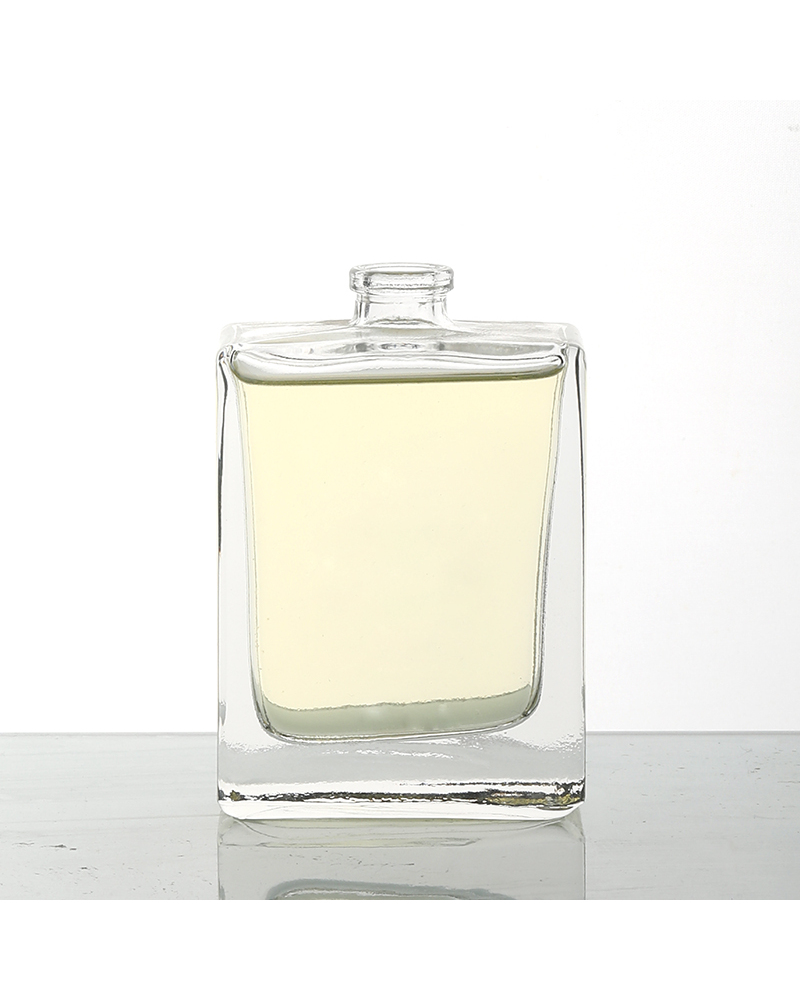 Channel Perfume Bottle Home Room Clear Empty Square Perfume Glass Bottle