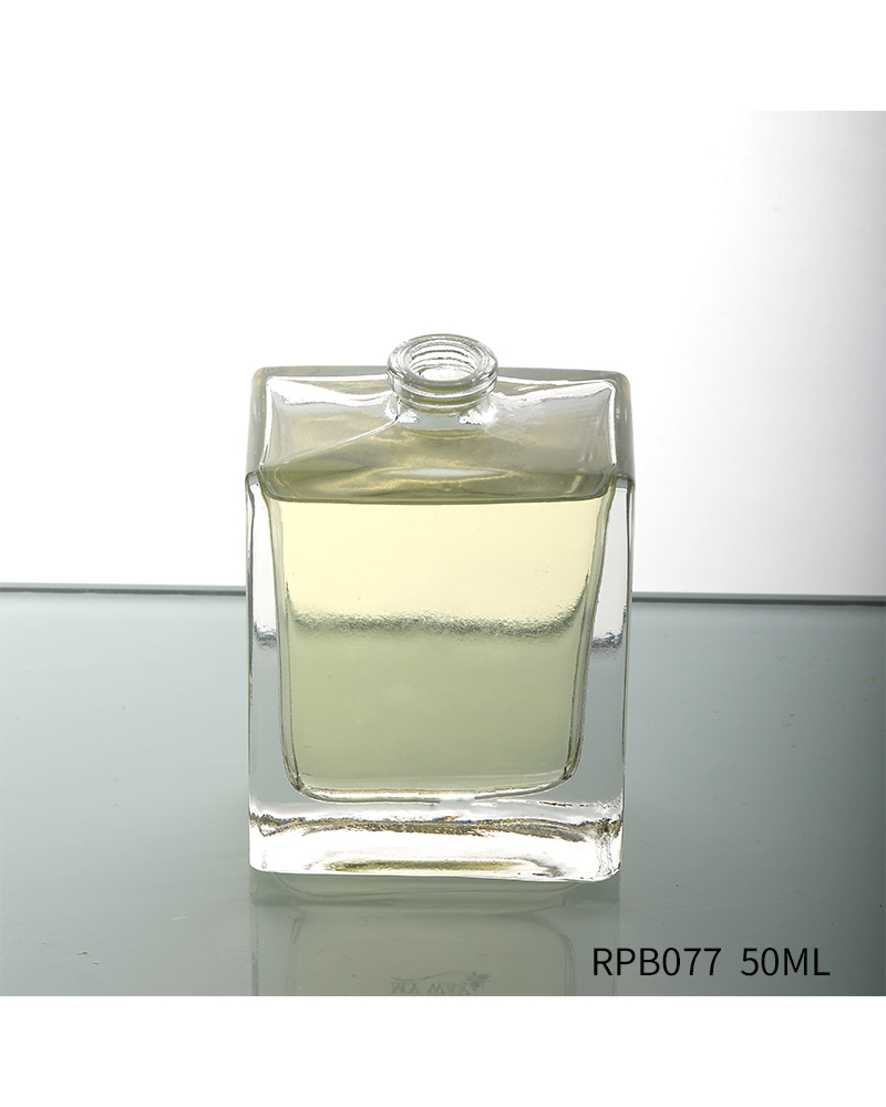 Channel Perfume Bottle Home Room Clear Empty Square Perfume Glass Bottle