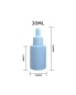 Iridescent Glass Bottle 1oz 30ml Frosted Flat Shoulder Essential Oil Matt Dropper Bottles Nude with Dropper