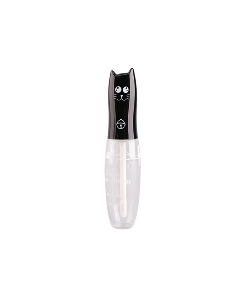 Customised Transparent Cylindrical Plastic Cat Lipgloss Vendor Cute Lip Gloss Tubes