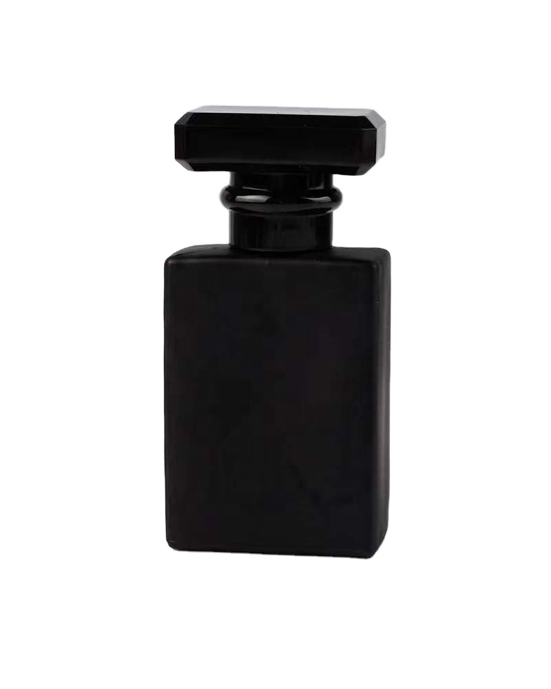 RS 30ml OEM rectangle black mini glass spray bottle mist for perfumes