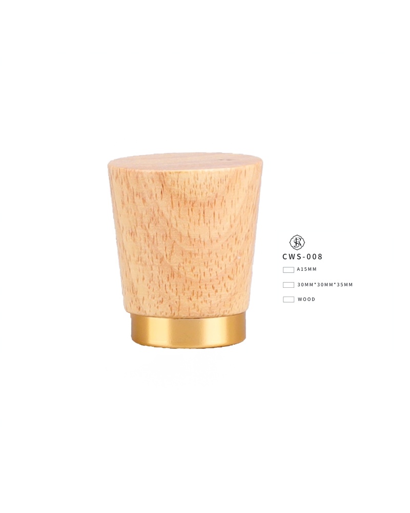 Custom Luxury Wooden Post Cap 15mm Perfume Bottle Cap