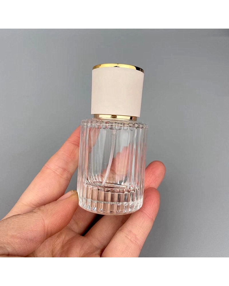 High-grade Travel Empty Refillable Spray Pump Bottle Custom 30ml 50ml Screw Glass Perfume Bottle