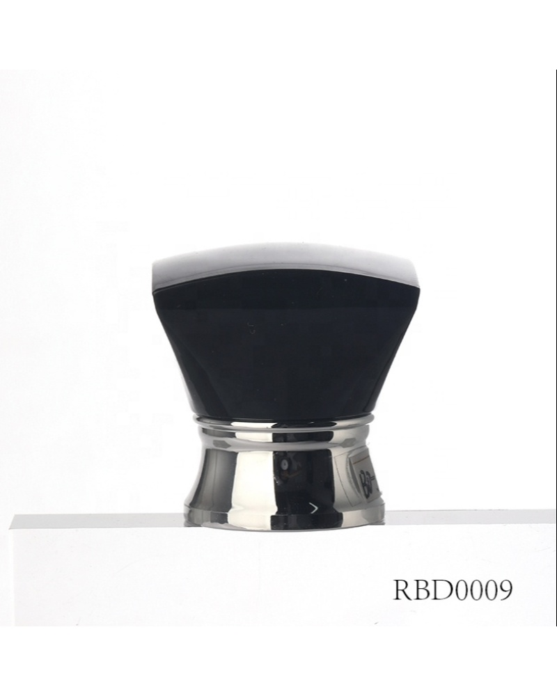 Customized Material Perfume Bottle Packaging Caps Lid Plastic Black Shiny Caps Perfume