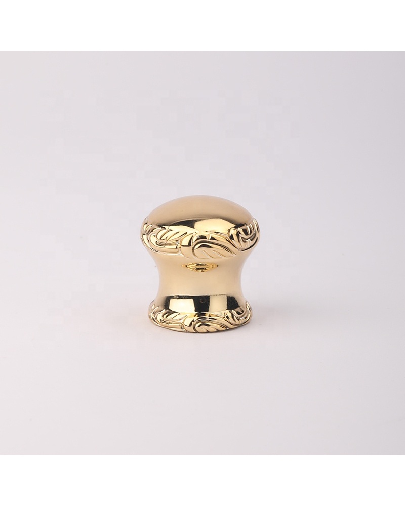 Custom Logo Shape Heavy Perfume Caps Gold Fancy Zinc Alloy Perfume Cap
