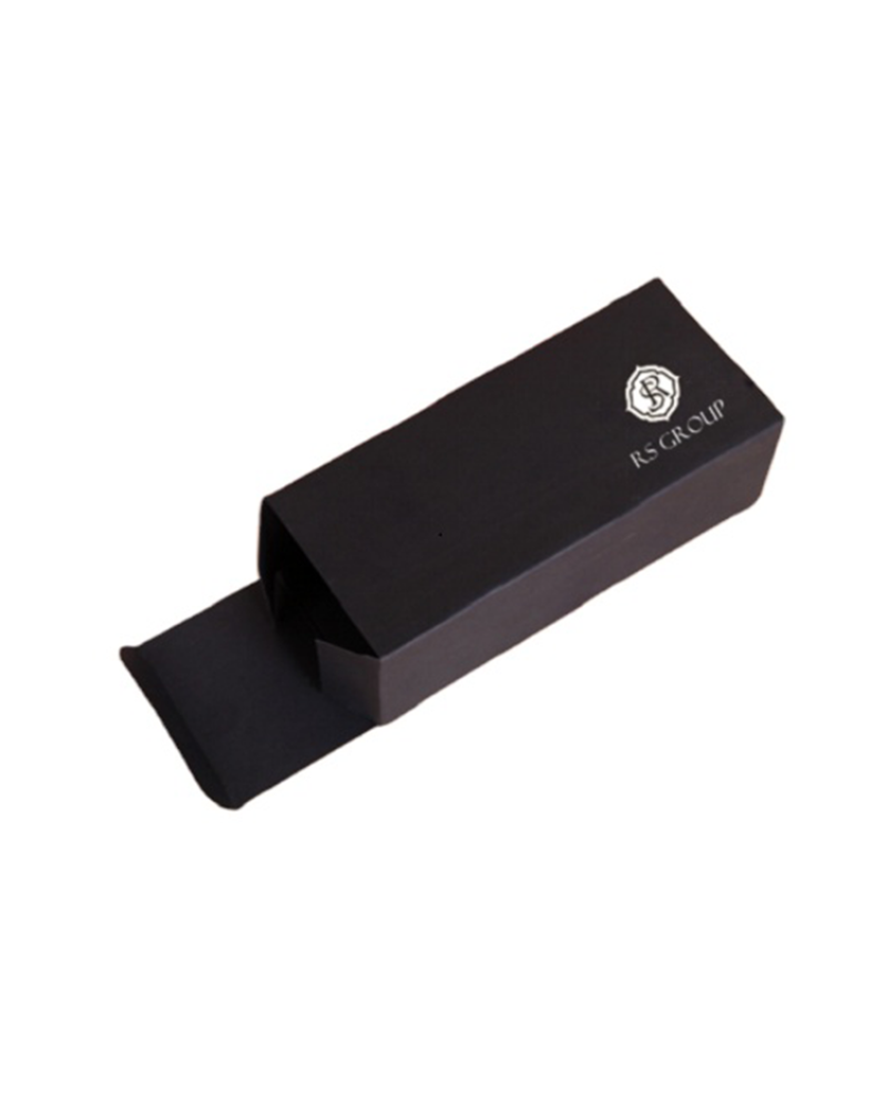 Paper Packaging Cosmetic Boxes Square Box Black with White Logo