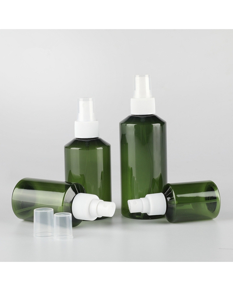 Hot sale 50ml 150ml 200ml PET plastic travel bottle cosmetic packaging body mist spray bottle