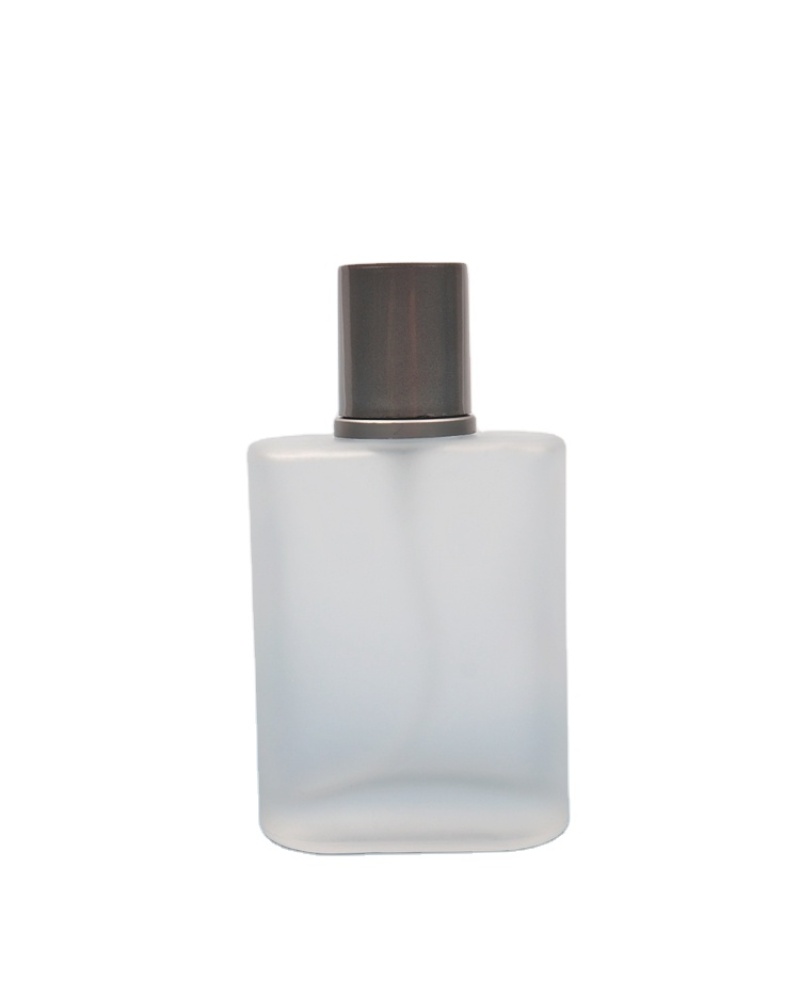 Spot Wholesale Dispensing Spray Bottle 50ml Dubai Glass Flat Square Frosted Perfume Bottle