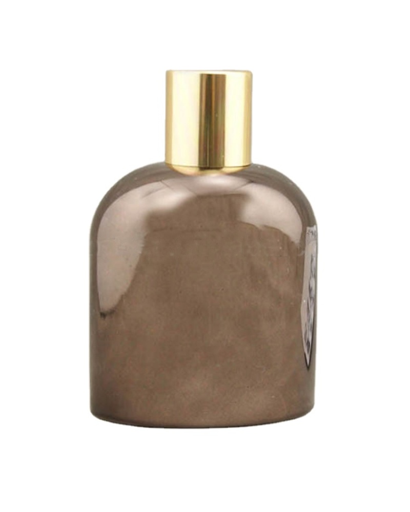 Wholesale Flat 125ml Aluminum Spray Perfume Bottle with Golden Cap