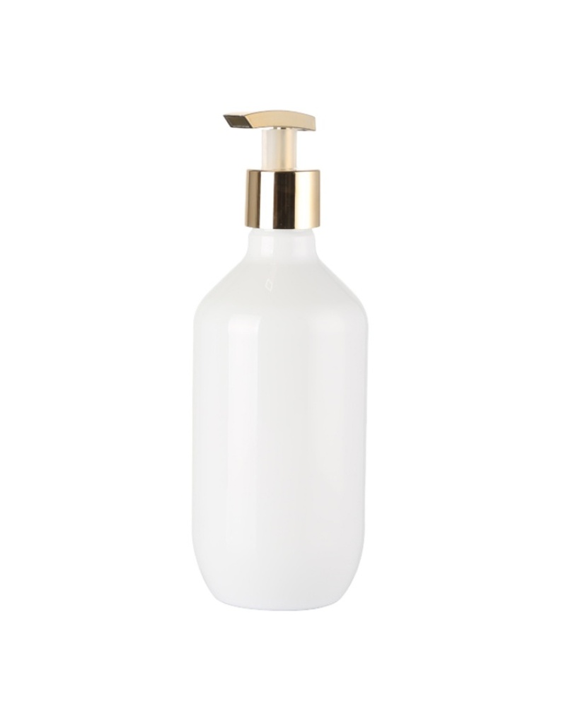 White Round Premium Shampoo Bottle Cosmetic Bottle 500ml Plastic Wholesale