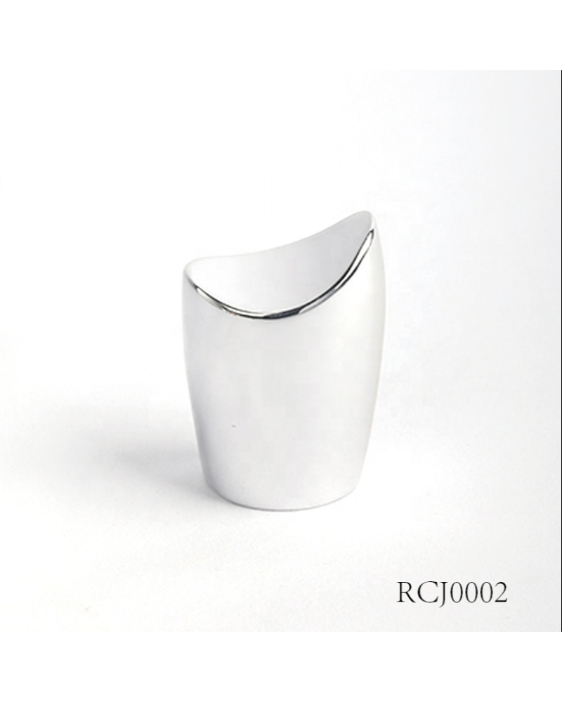 Luxury Zamac Perfume Bottle Cover 15mm Silver Metal Zinc Alloy Perfume Cap
