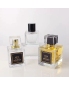Transparent Spray Empty Square Glass Bottle Brand 50ml 100ml Cube Perfume Bottle with Pump Cap