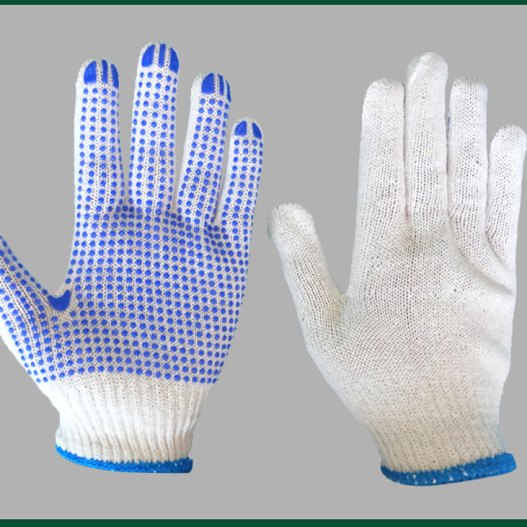 PVC DOTTED cotton gloves