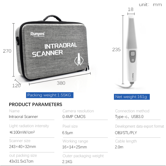 Runyes 3D-Intraoralscanner V5, V5pro Mini-Intraoralscanner