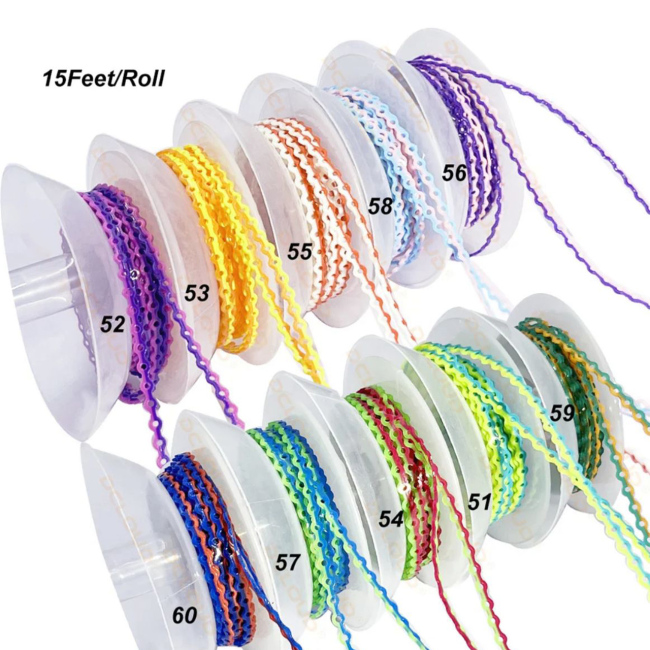 Dental Materials Orthodontic Equipment Mixed Color Rubber Band Ligature Tie