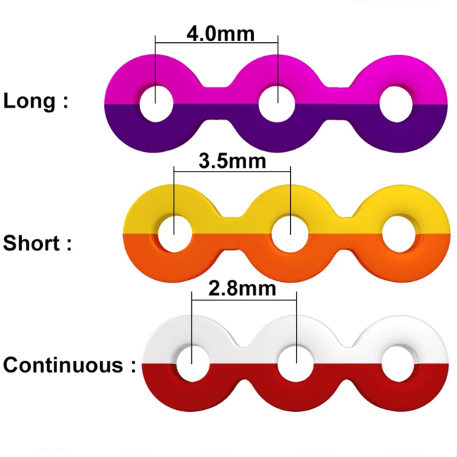 Dental Materials Orthodontic Equipment Mixed Color Rubber Band Ligature Tie