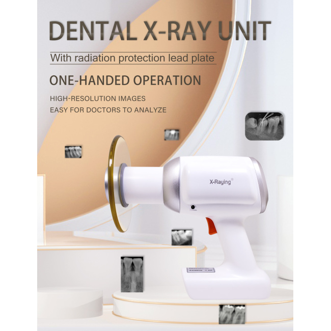 New Gun-type Dental X-ray Machine with Radiation Protection Lead Plate