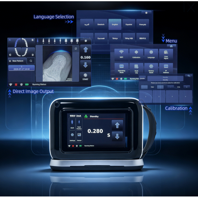 Portable Dental Xray System With AI Diagnosis All in One Dental XRay Unit Real Time Image Display Wireless Charging DentalSensor