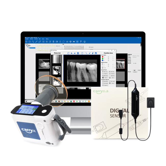 Carryx-III mit Bleiplatte, tragbares Dental-Röntgengerät, Strahlenschutz-Bleiplatte