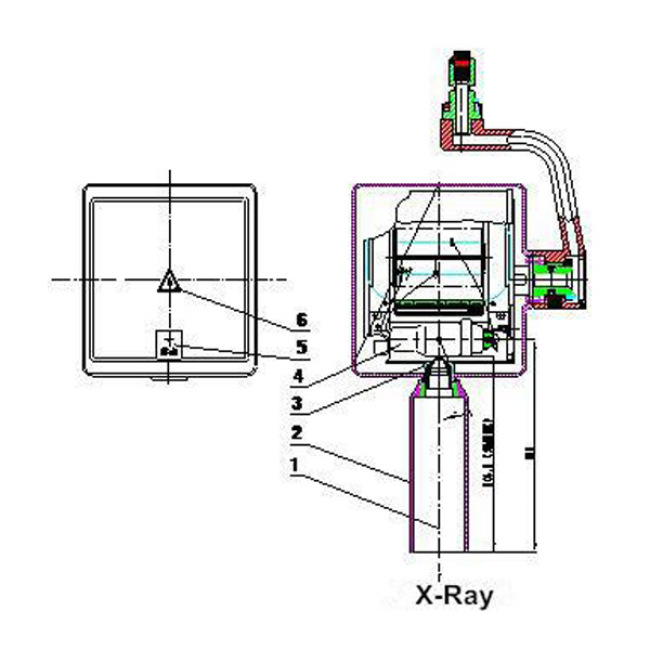 Radiología dental Control de microprocesador digital Montaje en pared