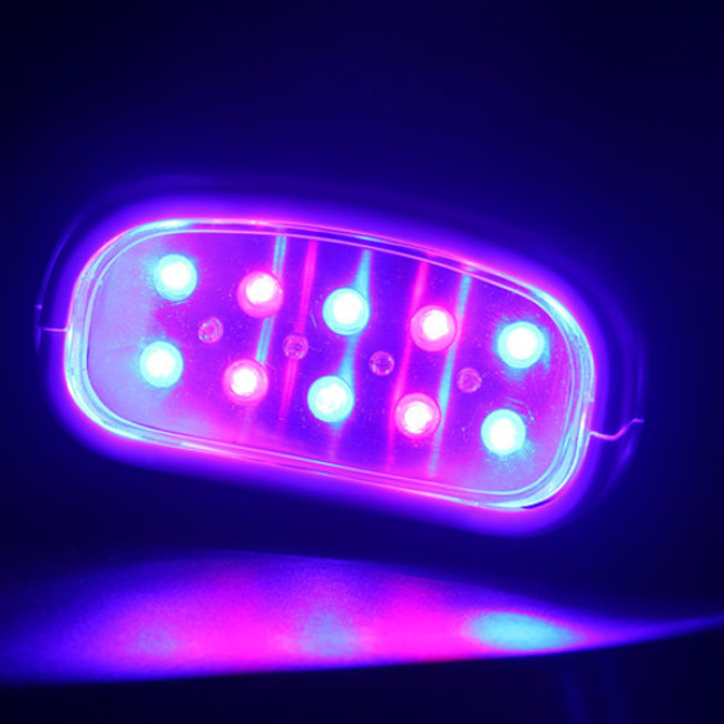 Estilo de clip 3IN1 Púrpura, azul, azul, luz, lámpara de decoloración dental