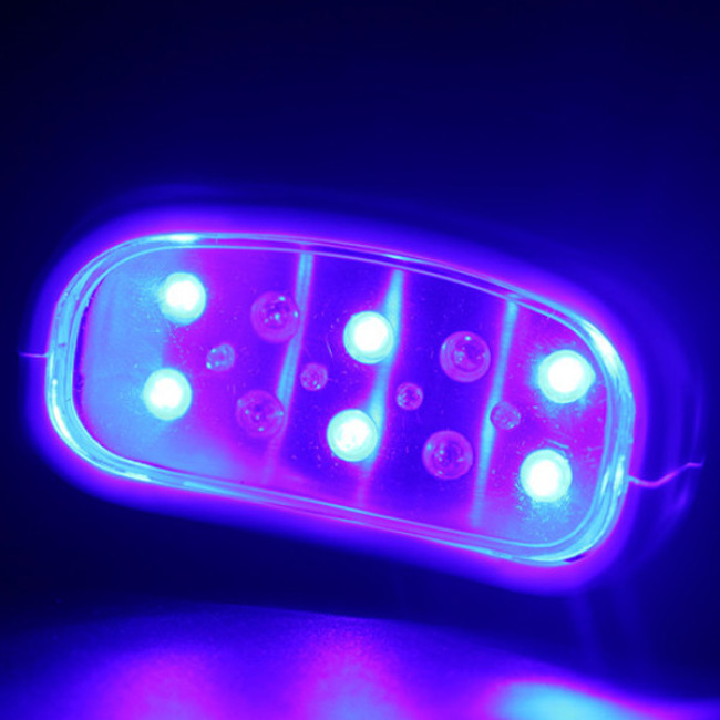 Estilo de clip 3IN1 Púrpura, azul, azul, luz, lámpara de decoloración dental