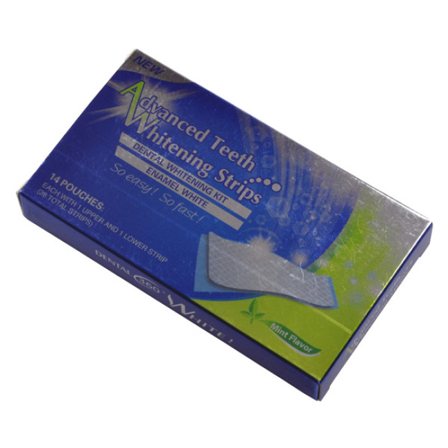 28pcs Dientes de sabor a menta para el cuidado dental Tiras blanqueadoras