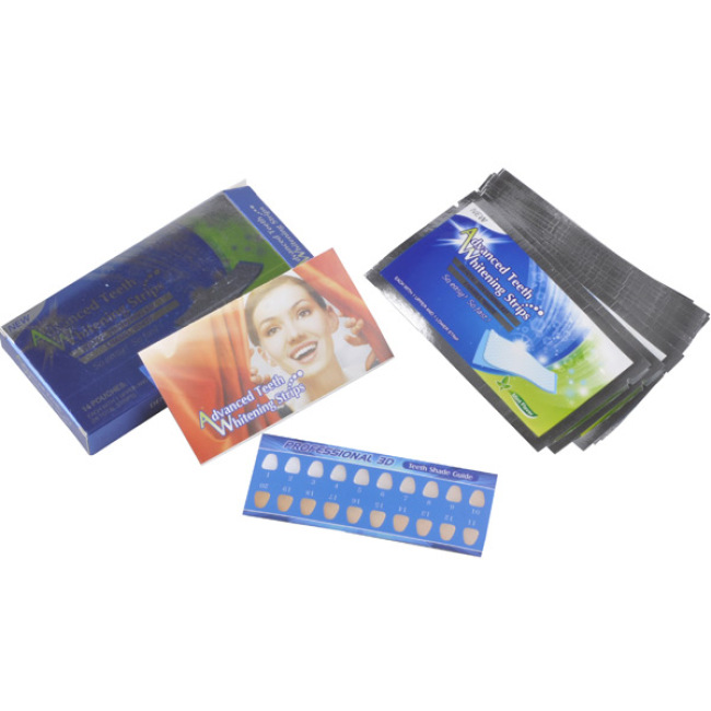 28pcs Dientes de sabor a menta para el cuidado dental Tiras blanqueadoras