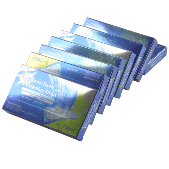 28pcs Dientes de sabor a menta para el cuidado dental Tiras blanqueadoras